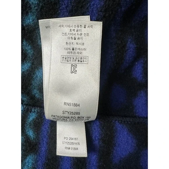 Patagonia Women's Synchilla Fleece Poncho Cape Aztec Full Zip Hooded Size M/L - Picture 7 of 9